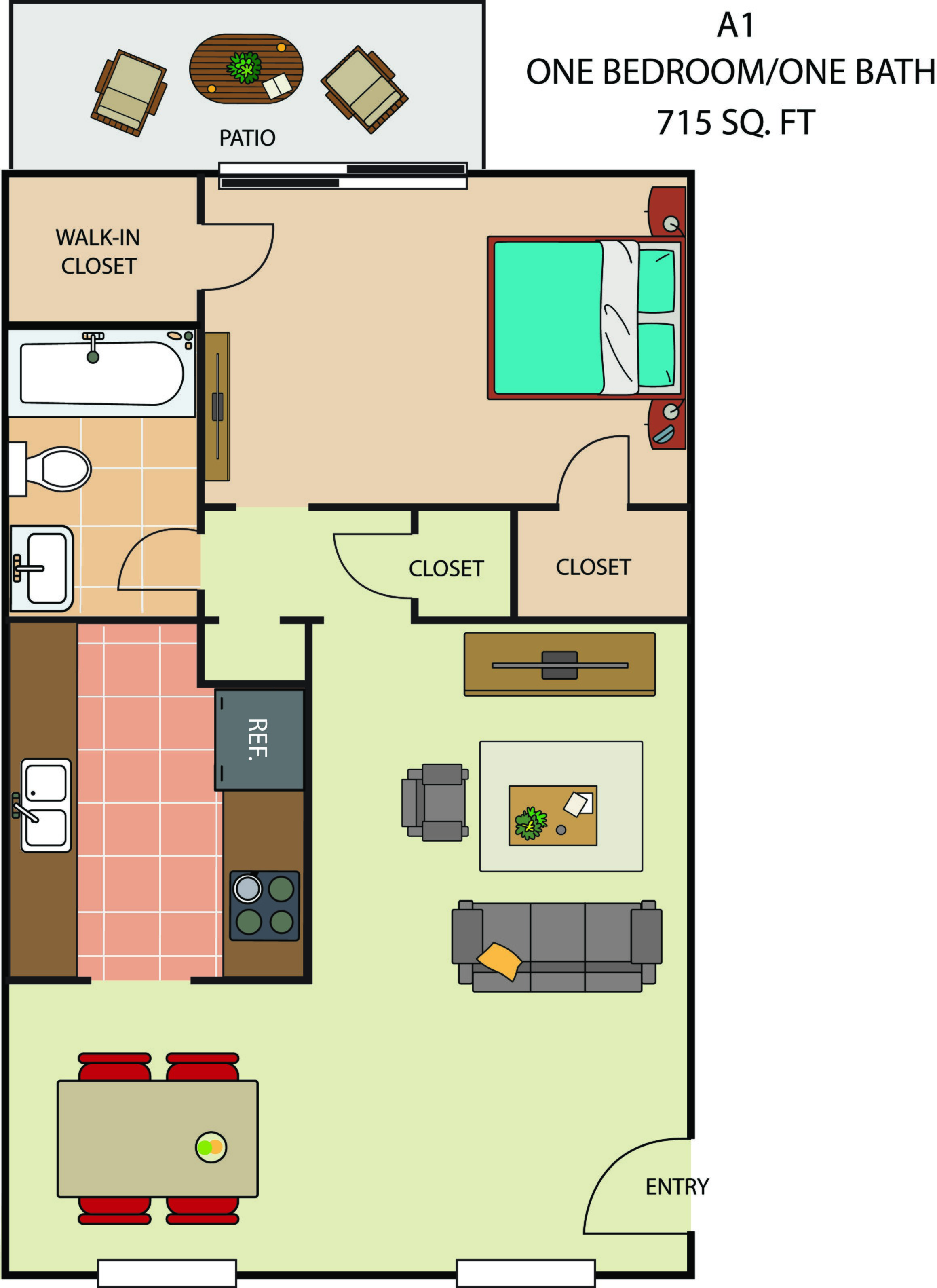 1 Bedroom 1 Bath